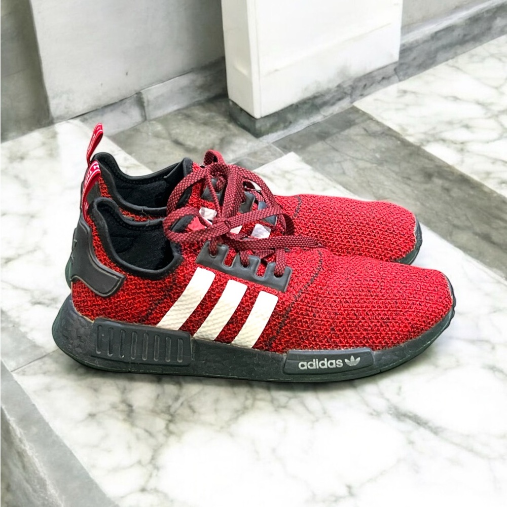 Adidas NDM R1 Carbon Red White Black Men’s Sneakers Size 11.